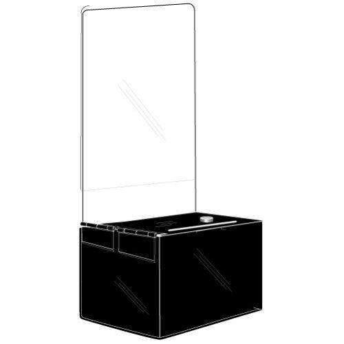 SBB-534: Acrylic Locking Ballot/Suggestion Box w/Header