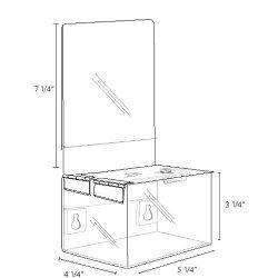 SBB-534: Acrylic Locking Ballot/Suggestion Box w/Header