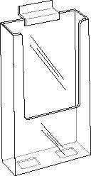 Acrylic Slatwall Brochure Holder for 4 w Literature: