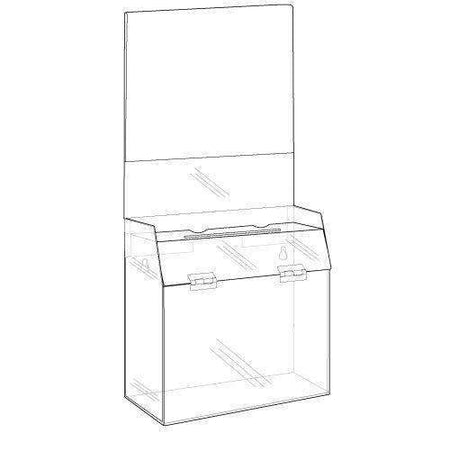 BALLOT/SUGGESTION BOX W/HEADER (Clear-Base Price)