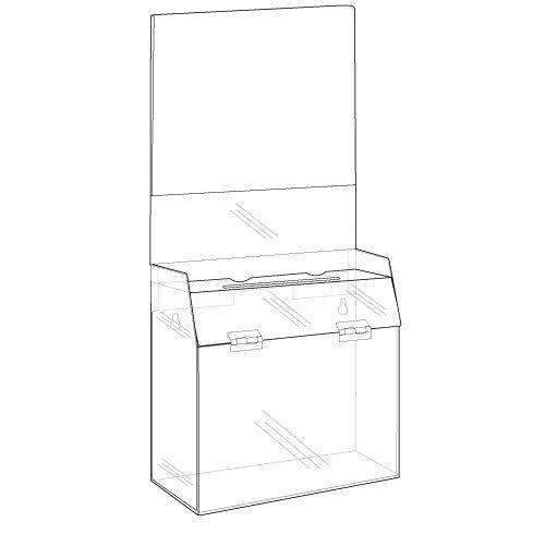 BALLOT/SUGGESTION BOX W/HEADER (Clear-Base Price)
