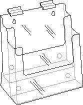 LHF-Z82: Clear 2-tier Slatwall Brochure Holder for 8.5w Literature