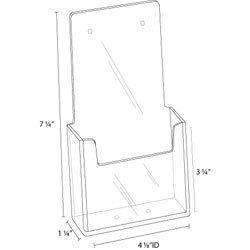 LHW-M101: Clear Acrylic Wall-Mount Brochure Holder for 4"w Literature