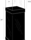 Deluxe Acrylic Locking Ballot/Suggestion Box w/Floor Stand