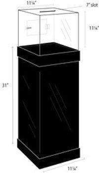 Deluxe Acrylic Locking Ballot/Suggestion Box w/Floor Stand