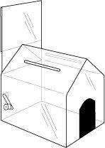 Large Acrylic House Coin/Suggestion Box