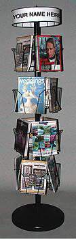 Rotating Wire Paperback Rack Magazine Rack (Wire) - Revolving Literature Rack (Floor Stand ...