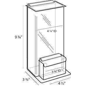 Outdoor Tri-Fold Brochure Holder with Business Card Pocket & Lid