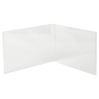 LHM-75E: 7w x 5h Clear Styrene Book Style Table Tent/Sign Holder