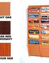 WBHMR36-14:  Wood 14-Pocket Magazine Wall Rack