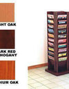WBHMR40-SP:  Wood 40-Pocket Magazine Rotary Floor Rack