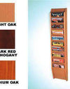 WBHMR48-10:  Wood 10-Pocket Wall Mount Magazine Rack