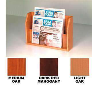 WBHPT-1:  Wood 2-Pocket Newspaper Counter Rack