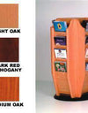 Wood 16-Pocket Brochure Rotary Counter Rack