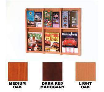 Wood 6-Pocket Combo Wall Mount Literature Display