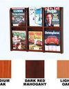 Wood 6-pocket Wall Mount Magazine Rack