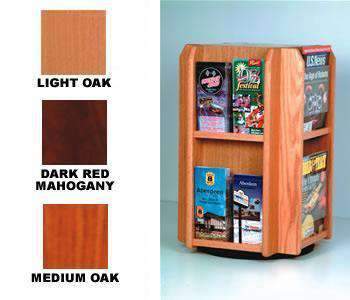 Wood 8-Pocket Combo Rotary Counter Display