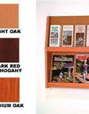 Wood Wall Mount Open Shelf Literature Display
