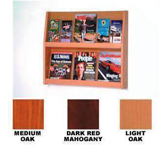 Wood Wall Mount Open Shelf Literature Display